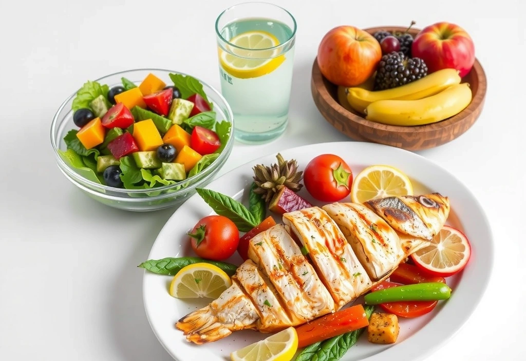 Healthy meals with fresh ingredients